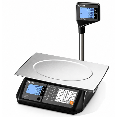 Balance électronique Elicom S200 1530Kg 510Gr Grand Plateau avec Colonne